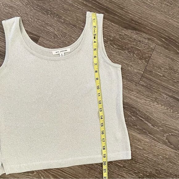 St. John sleeveless silver sweater - Picture 10 of 11